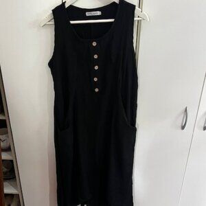 LBD Black gauzy flowy sleeveless dress  Discounted shipping